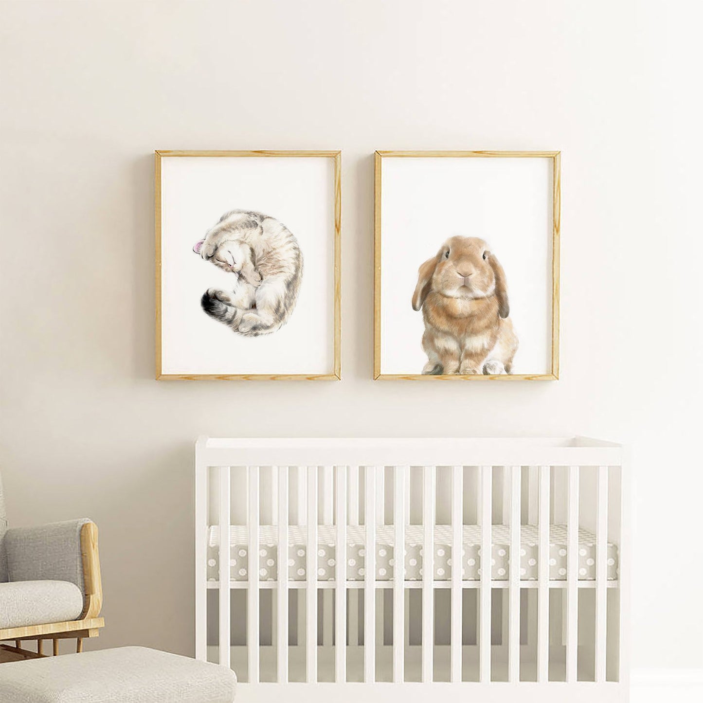 Mix and Match - Choose any 2 animal art prints / Nursery Arts / Print Sets / Baby Art / Watercolor Painting / Home Decor / On Sale