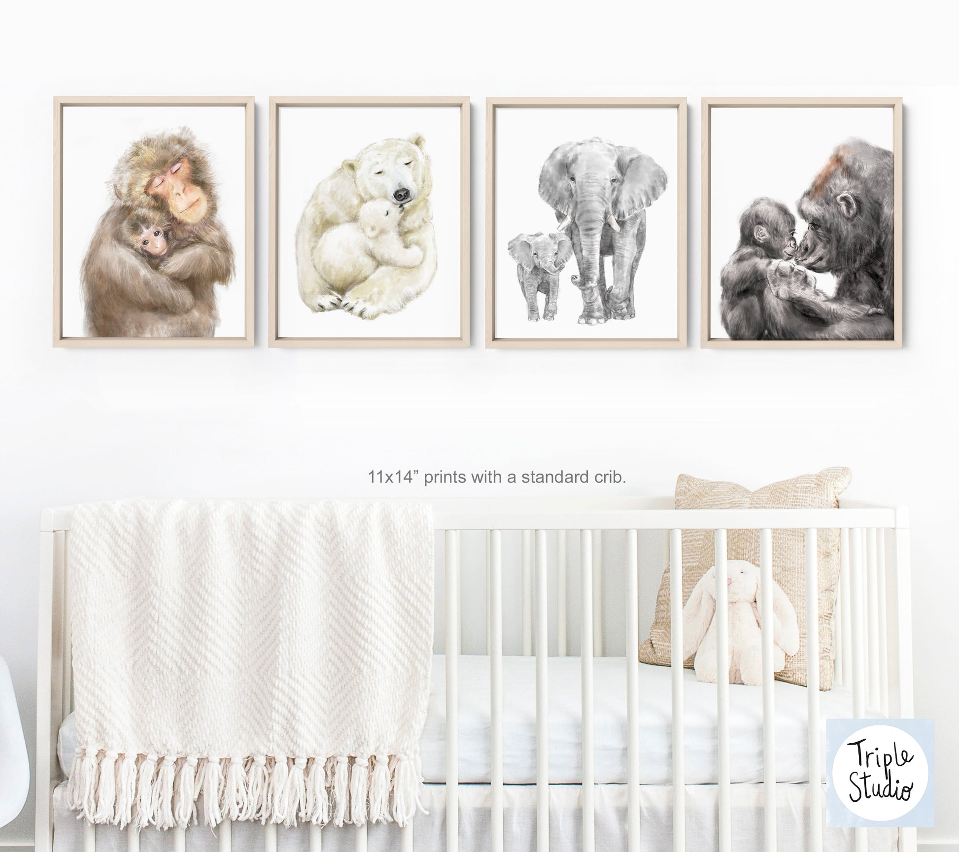 Polar Bear Baby and Mother Art Print – TripleStudio
